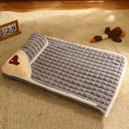 Cozy Winter Warm Plaid Pet Bed