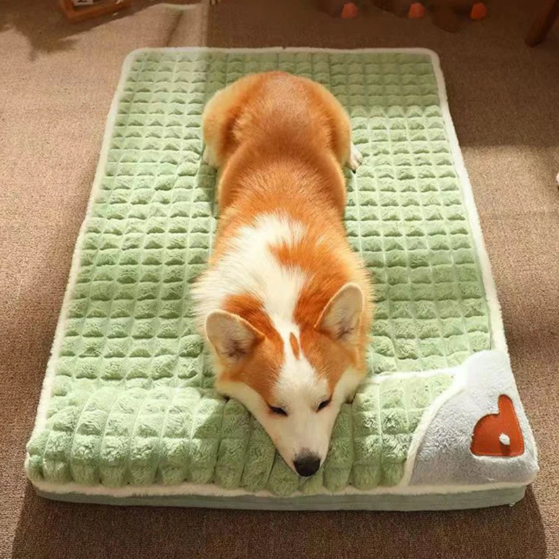 Cozy Winter Warm Plaid Pet Bed