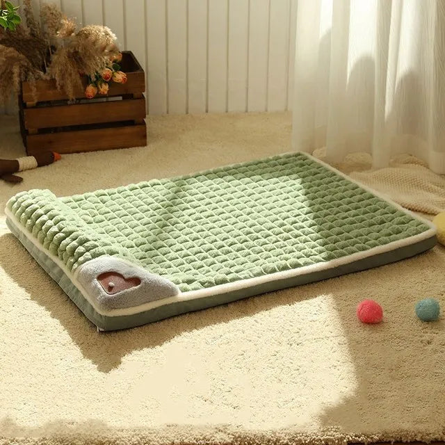 Cozy Winter Warm Plaid Pet Bed